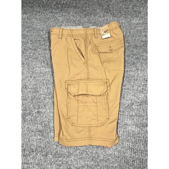 Red Camel Cargo Shorts Boys Size 18 Rimpa Tan Brown Adjustable Waist Pockets NWT - Picture 6 of 14